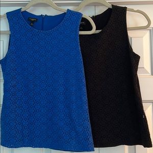 Talbots sleeveless, scoop neck, cotton nylon shell